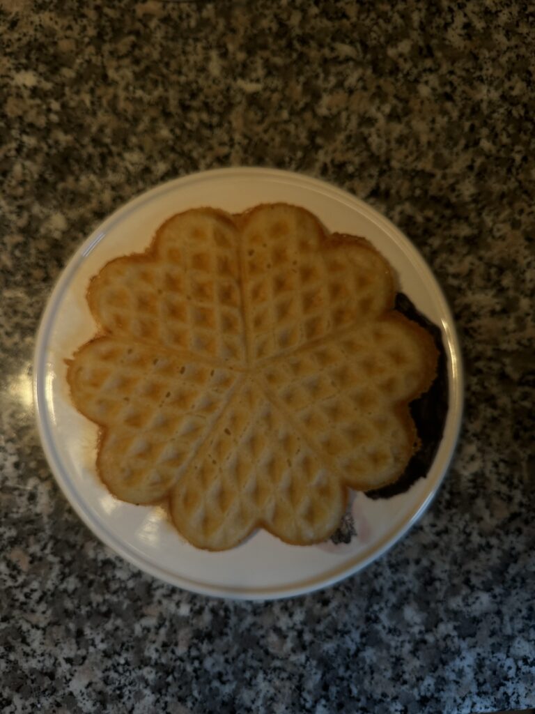 Strawberry Whipped Waffles Breakfast