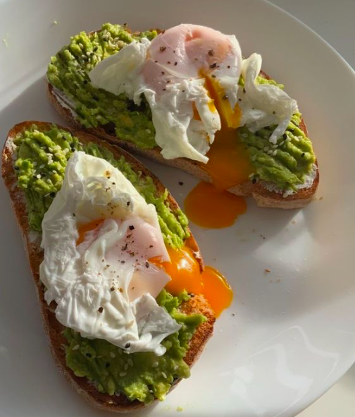 Egg and avocado sandwich